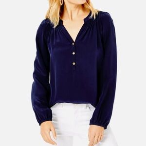 Lilly Pulitzer navy Elsa top